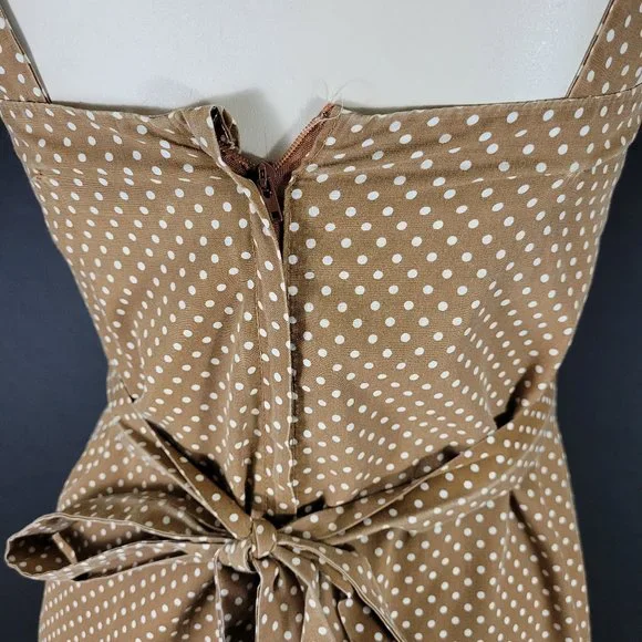 ❗️SOLD❗️70s Polka Dot Floral Patchwork Pinafore Dress - Picture 12 of 15